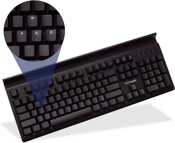 Blank or Visible Keys | Mechanical Wired PC Keyboard for Home, Office, Gaming | Shine Through Keycaps with Custom Key Lighting | Backlit White LED with Show/Hide Light Up Keys | Silent Linear Switches