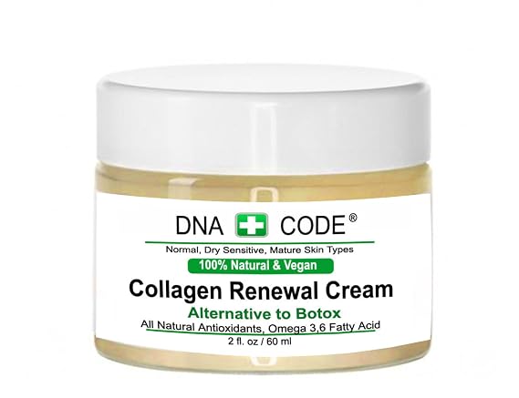 Skin Care No Neddle Alternative-100% Natural Vegan Cell Renewal Cream for Face Neck, Non Greasy, Deep Hydrate-Jojoba, Olive, Rosehip, Argan, Evening Primrose Oil Blend and More.