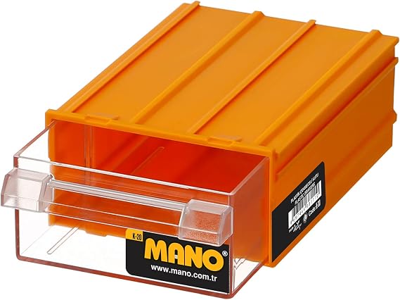 Mano Box with Drawers, Yellow, K-20