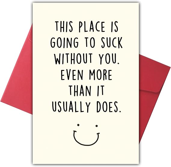 Funny New Job Card for Coworker, Humorous Farewell Gift for Colleague Leaving Job, Unique Goodbye or Retirement Present, Hilarious Going Away Card for Office Friend or Boss