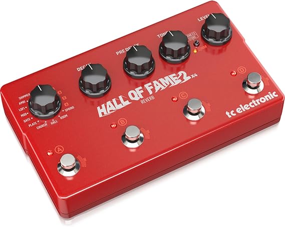 TC Electronic HALL OF FAME 2 X4 REVERB Acclaimed Reverb Pedal Expanded with 4 MASH Switches, Shimmer Reverb and 8 Reverb Presets