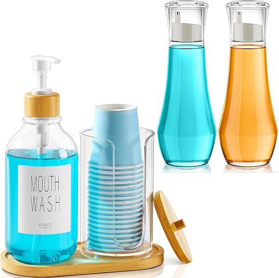 8.8OZ Glass and Plastic Mothwash Dispenser