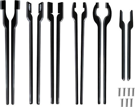 6 Set DIY Rapid Tongs Bundle Set Six Type of Tong Bundles Set  with 7 Stainless Steel Rivet for Blacksmith Beginner