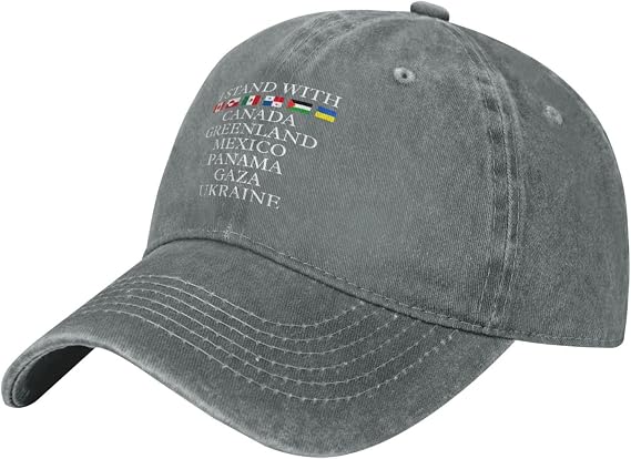 I Stand with Canada Greenland Mexico Panama Gaza Ukraine Baseball Cap for Women Men Adjustable Low Profile Dad Hat