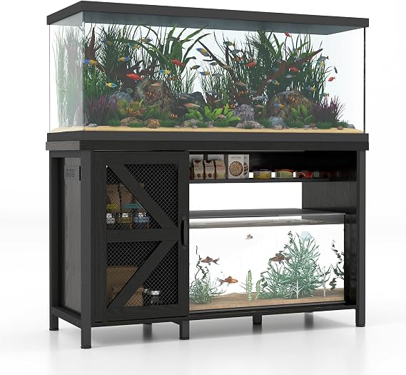 Verano 55-75 Gallon Aquarium Stand, Fish Tank Cabinet, Turtle Tank Stand