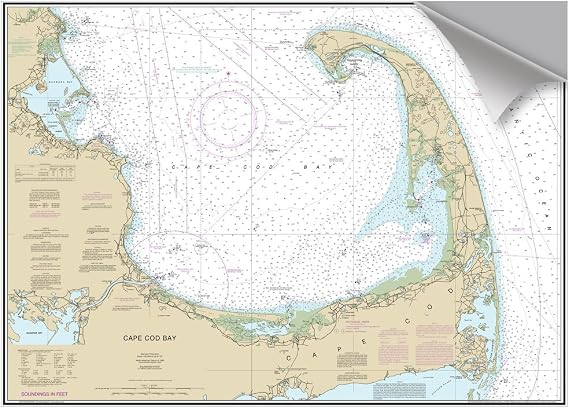 MAPTECH Cape Cod Bay, MA Decorative Nautical Chart