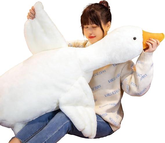 Ducky Plush, Extra Large, Animal, Body Pillow, Plush, Extra Large, Super Soft, Tummy Pillow, For Sleeping and Sleeping Girls, Present, Children's Toy, Vacuum Compression, Quick Opening Fluffy, 35.4 inches 90 cm