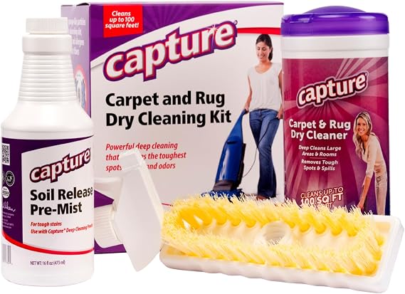 Capture Carpet Total Care Kit 100: Dry Rug Powder Cleaner w/Pre-Mist Spray