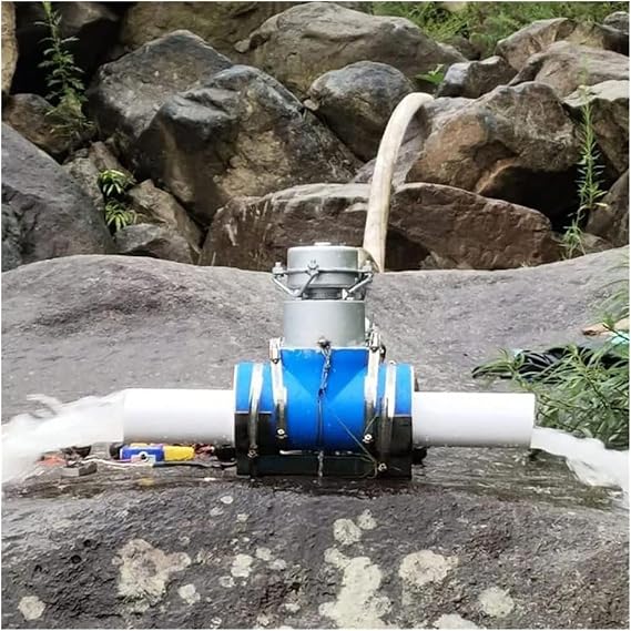 1000W Hydroelectric Generator 220V Micro Hydro Generator Small Generator Water Turbine Generator for Outdoor Camping, Lighting, Charging
