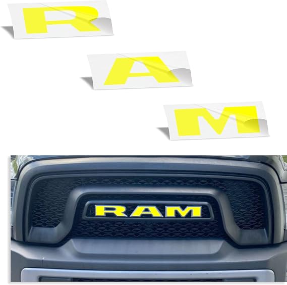 RAM Grille Emblem Overlay Decal -Fits: 2015-2018 Ram Rebel