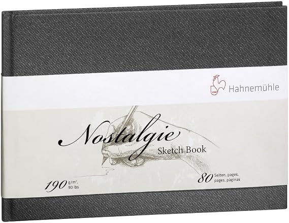 Hahnemuhle Nostalgie Sketch Book Landscape A5 (5.8X8.3 inches) 190gsm 40 sheets/80 Pages