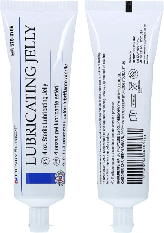 Henry Schein Sterile Lubricating Jelly 4oz Tube, Water Soluble, 1 Ct