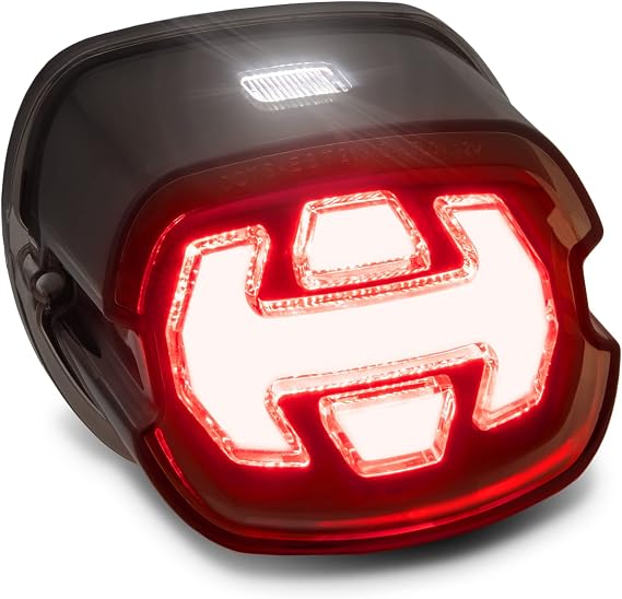 TRUE MODS LED Brake Tail Light for Harley Davidson Arrow Design Smoked Red