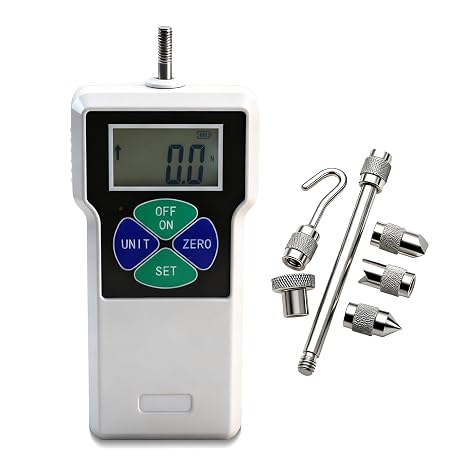Digital Force Gauge Push Pull Gauge with Backlight Function Portable Force Meter with Peak & Real Measurement Switching Thrust Meter for Insertion-Extraction Force and More (Model AMT237)