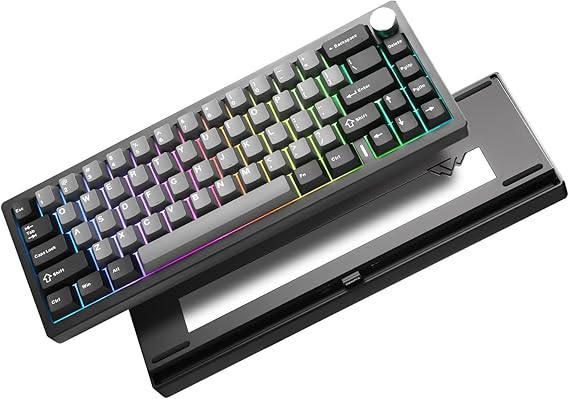 YUNZII AL68 Wireless Aluminum Mechanical Keyboard (Black, Gateron Zero)
