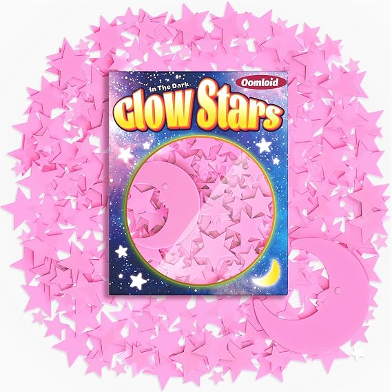 201 Pcs Glow in The Dark Stars Stickers for Ceiling, Kid Room Wall Decor