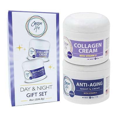 Carson Life Day and Night Moisturizers for Face Exclusive Day Cream and Night Cream Set - Collagen Cream and Night Cream for Women Anti-Aging.