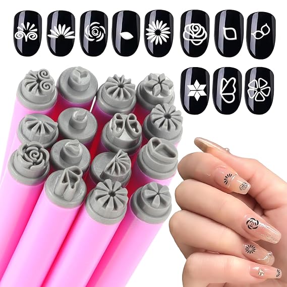 15pcs Nail Art Stamp Pen Set Flower Design Nail Stamping Pens Nail Stamp Tool Nail Art Stamps for Women