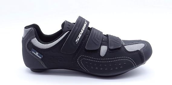 Sidebike Sport Cycling Shoes, Road Biking, Indoor Spinning - 3 Bolt Cleat Compatible - Molded Nylon Sole