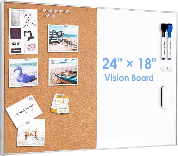 ARCOBIS Cork Board White Board Combo