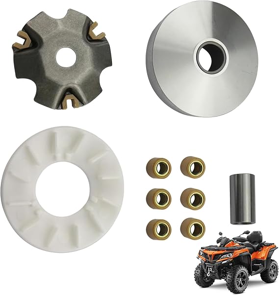 GY6 50CC Variator Assembly Complete Variator Roller Drive Wheel | 80cc 100cc 139QMB 139QMA Engine ATV Go Kart Moped Scooter 4 Wheeler Quad Bikes 4-Stroke