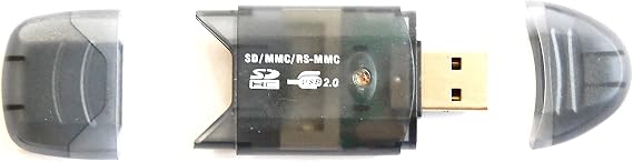 SANOXY 4 in 1 Mini USB 2.0 Memory Card Reader Writer Compatible with SD MINISD MMC Mobile RSMMC