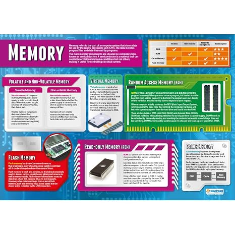 Daydream Education Memory Poster - Laminated - LARGE FORMAT 33 x 23.5 - Computer Science Classroom Decoration - Bulletin Banner Charts