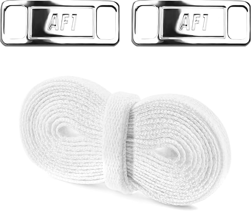YLOKO Flat Shoe Laces with AF1 Metal Tags for Air Force 1s