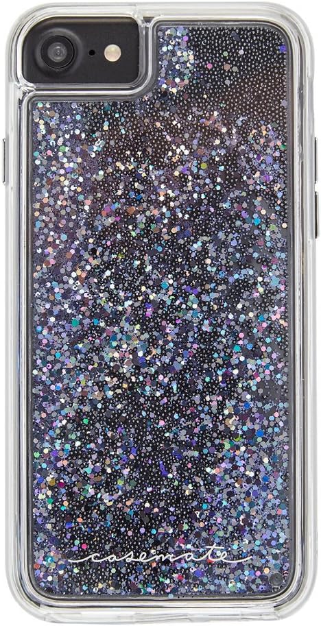 Case-Mate iPhone 8 Case - WATERFALL - Cascading Liquid Glitter - Protective Design for Apple iPhone 8 - Black