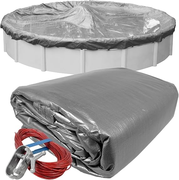 Pool Mate 18 ft Extra Strength Platinum Pool Cover for Above Ground Pools