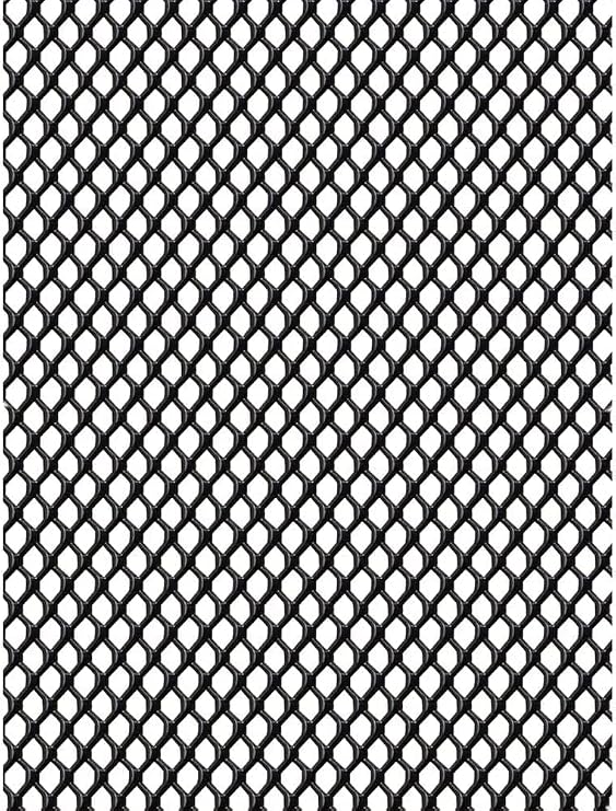 Silver Universal 40"x13" Car Grill Mesh - Aluminum Alloy Automotive Grille Insert Bumper Rhombic Hole (Black 5x8mm)