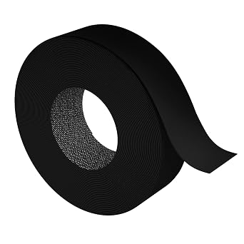 Melamine Edge Banding, 1 1/2 inch x 50ft roll of Veneer Black Edge Banding Pre-glued, Real Wood Tape Banding for Cabinet Repair Furniture Restoration