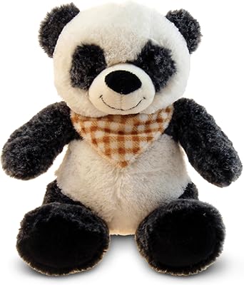 DolliBu Plush Panda Bear Stuffed Animal - Soft Plush Huggable Panda Bear, Adorable Plush Toy, Cute Wild Life Cuddle Gift for Kids & Adults - 8 Inch