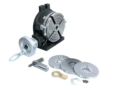 HV6 /150 mm /6" Inches-4 Slots Rotary Table & Steel Dividing Plates Set with Free Manual-Milling Indexing Kit