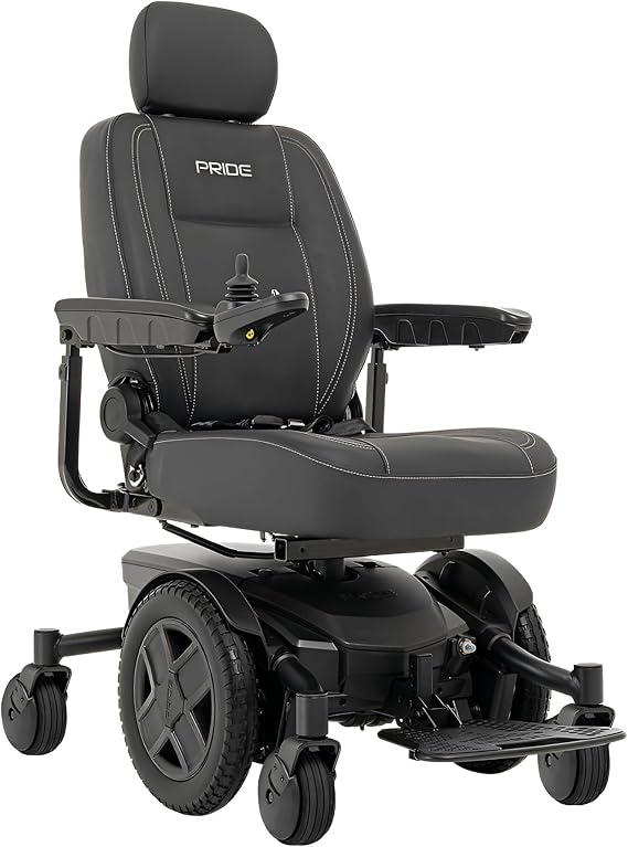 Pride Jazzy EVO 613 Li Power Chair - Electric Wheelchair Scooter for Adults, Lithium Battery, 300 Lbs Weight Capacity, Black, 18" x18-20 Seat Size