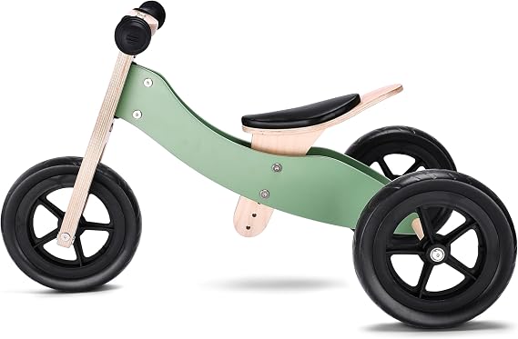 banana bike Toddler Wooden Balance Bike - No Pedals Tricycle - Puncture Proof Tires, Ergonomic and Durable - Birthday Gift for Boys and Girls - Ideal for Kids - 29.9''x16.9'' (Green)