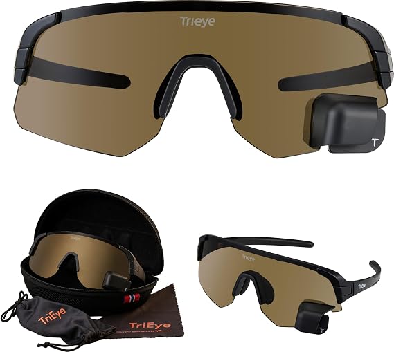TriEye Cycling Glasses with Rearview Mirror, UV400 Bike Sunglasses