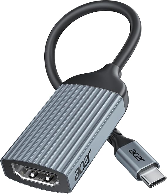 Acer USB-C to HDMI Adapter 4K@60Hz, Thunderbolt 3/4 Support for Laptop/Mac | Type C to HDMI Converter Compatible with MacBook Pro/Air, iPhone 17 16 Pro/Max, iPad Pro/Air, Surface, Dell XPS, Chromebook
