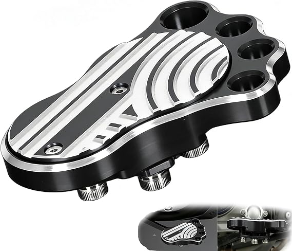 Monkey125 Brake Pedal Big Foot Bolt-on Type Compatible with Monkey 125 (JB02 JB03), Hunter Cub CT125 CT125,Grom (JC61 JB75 JB92), Dax 125 (JB04) 3D Carve Aluminum Motorcycle Accessories (Black)