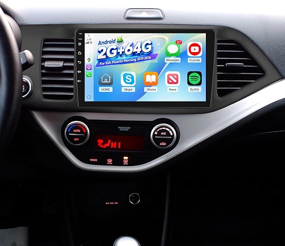[2+64G] Car Radio for KIA Picanto Morning 2011-2016, Carplay & Android Auto