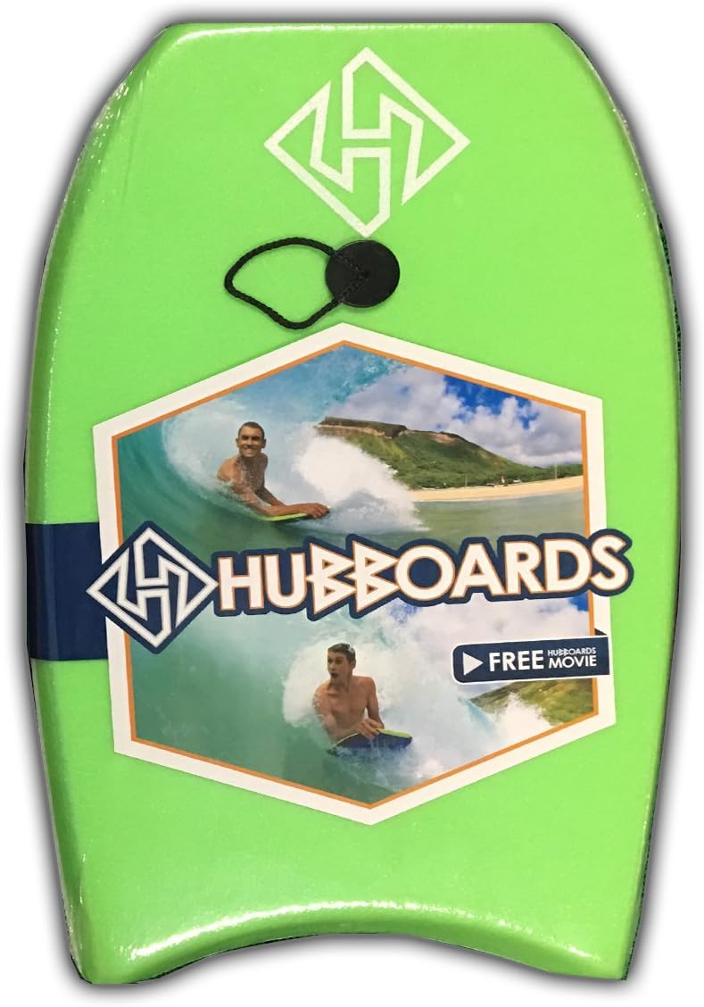 Hubblite Mini Surfer - Beginner, Intermediate, Expert Super Lightweight Premium - Ideal for Kids and Adults - with Adjustable Leash