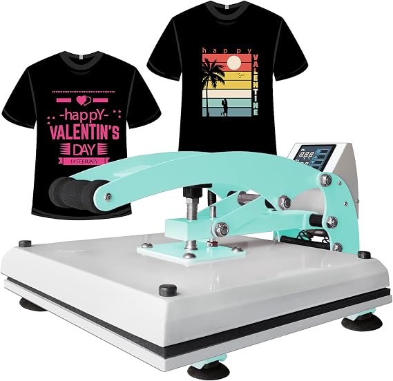 Upgrade Clamshell Heat Press 15x15 inch Sublimation Heat Press Machine Digital Industrial Quality Printing Transfer Press Heat Machine for t Shirts, Mint