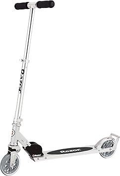 Razor A3 Kick Scooter for Kids Ages 5+ Larger Wheels, Front Suspension, Wheelie Bar, Lightweight, Foldable, Aluminum Frame, and Adjustable Handlebars