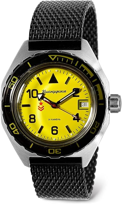 VOSTOK | Komandirskie 650855 Automatic Mechanical Self-Winding Diver Wrist Watch