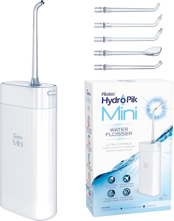 Piksters Hydropik Mini White Water Flosser - Braces Care, Travel Size