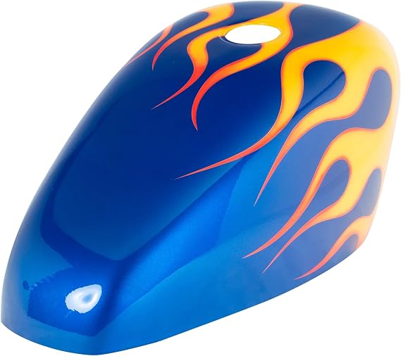 Harley Sportster Forty-Eight 2.2 Gallon Tank Cover Yellow & Blue Flame Custom Fiberglass Gas Tank Cover Handmade Gloss Finish Easy Install Protects Original Tank