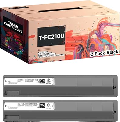 BIVOL Compatible with Toshiba E Studio 2010AC 2510AC Black Color Toner Cartridges, T-FC210U TFC210UK TFC210UC TFC210UM TFC210UY Toner Supply, High Yield 8500 Pages 2 Pack Black