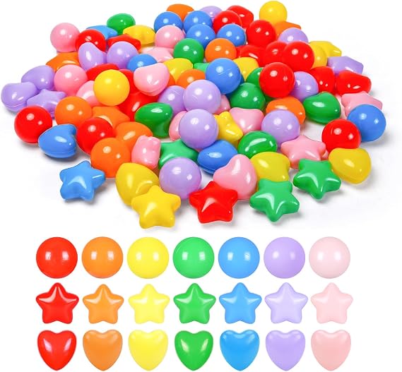 Ball Pit Balls 100 200 500 Plastic Balls for Toddlers Phthalate Free BPA Free Non-Toxic Crush Proof Balls Play Toys Pool Balls for Kids Ball Pit/Kiddie Pool/Playpen