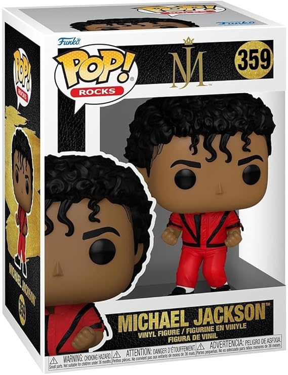 Funko POP! Rocks: Michael Jackson - Thriller | Official Music Merch - Collectable Vinyl Figurine for Shelf Display - Birthday Gift Idea for Fans and Collectors