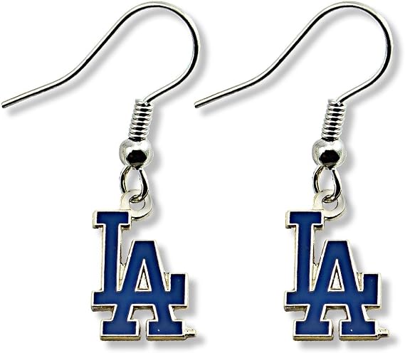 MLB Los Angeles Dodgers "LA" Script Logo Dangler Earrings